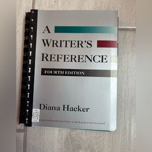 A Writer’s Reference, Fourth Edition. Diane Hacker. Used